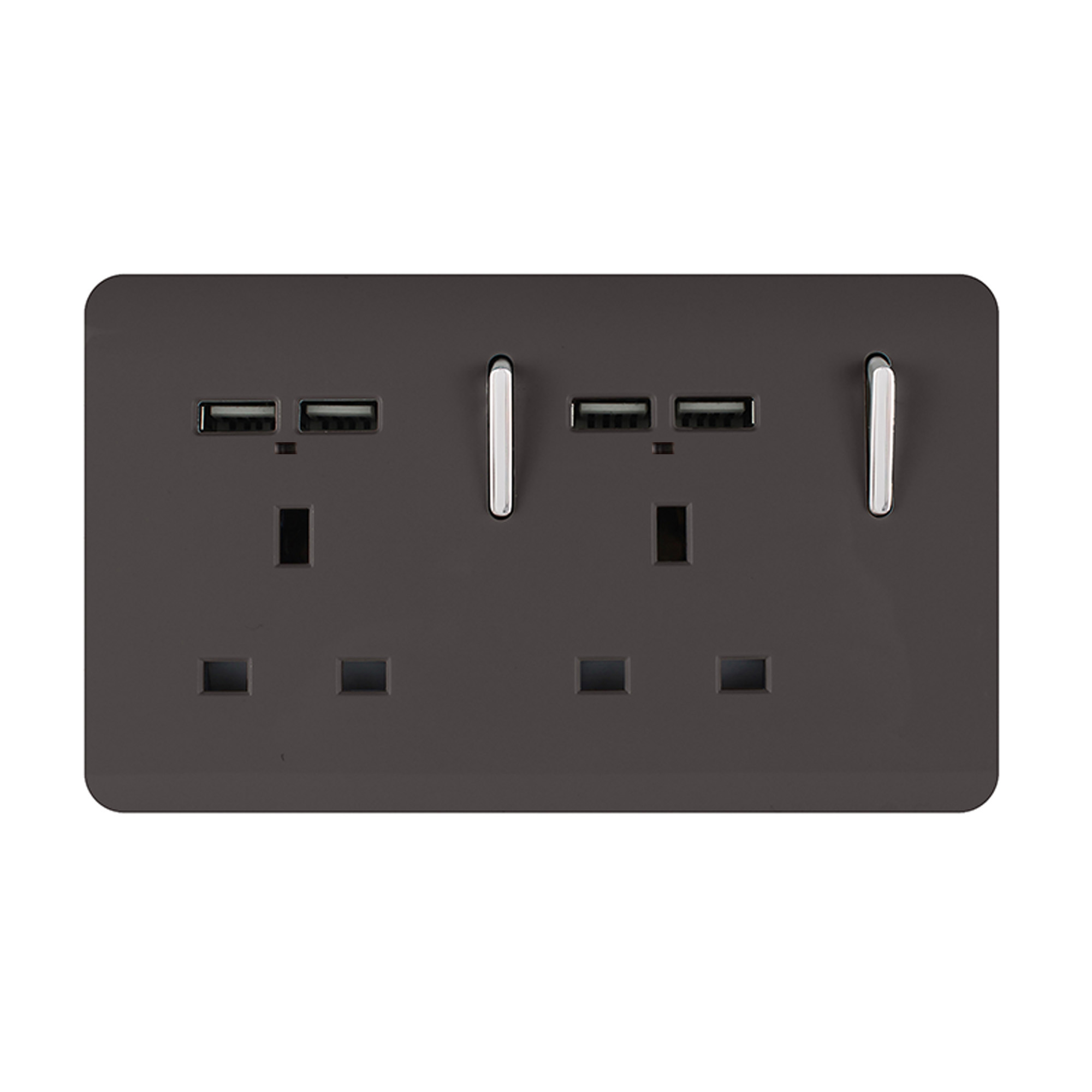 Dark Brown Wiring Accessories Trendi Decorative Screwless